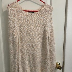 Blush pink crochet sweater